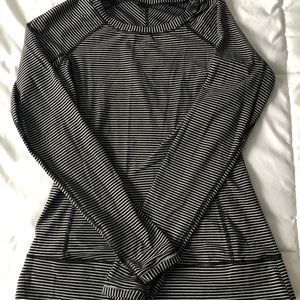 Black and White Stripes Lululemon Pullover